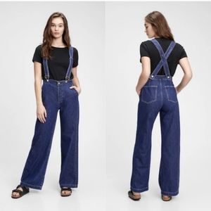 Gap Wide Leg Suspender Jeans Size 6 Petite